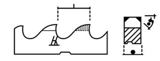 Style BW saw blade teeth - Round Back Alternate Top Bevel configuration